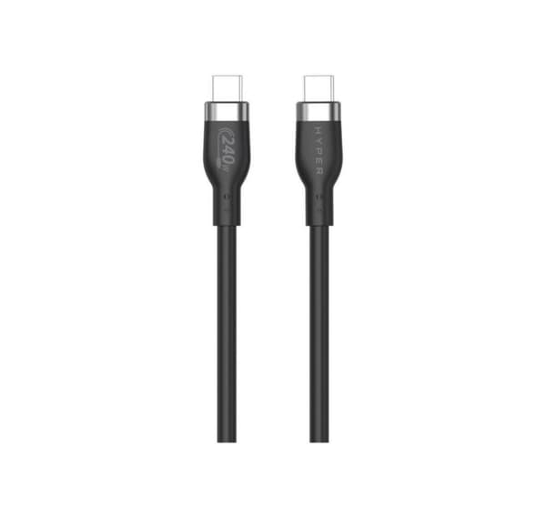Hyper, USB-C til USB-C, 1M silikone 240W USB-C ladekabel