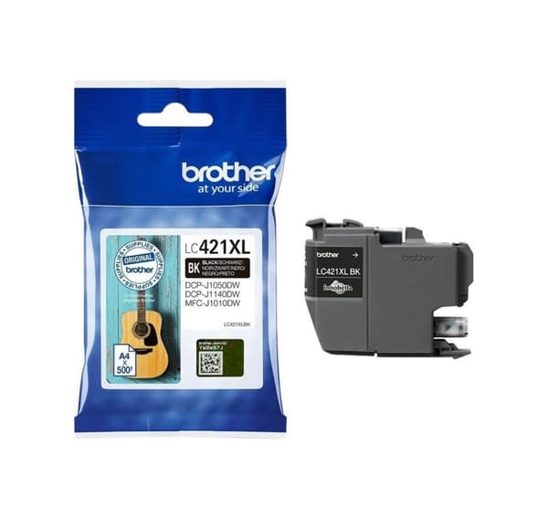 Brother, Brother LC421XLBK - High Yield - svart - original - blekkpatron, Brother LC, LC421XLBK