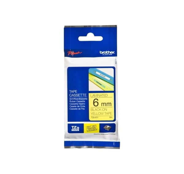 Brother, TZe-611 lamineret tape