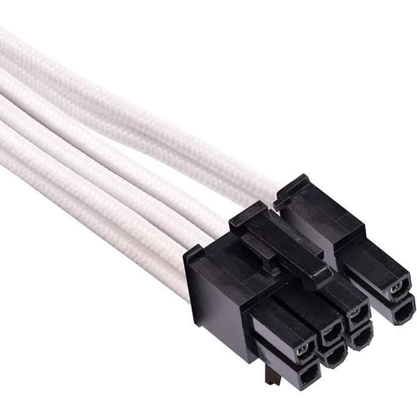 PCIe-kabel - CORSAIR - Premium Individual Sleeved - 2 kontakter - Typ 4 - Vit