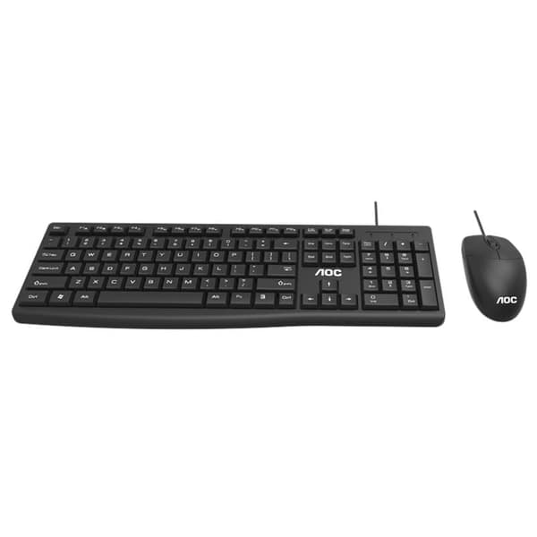 AOC KM151 trådbundet tangentbord och musuppsättning spel kontor hem USB stationär bärbar dator tangentbord och musuppsättning