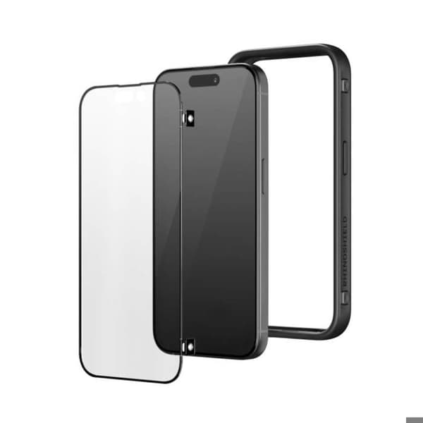 Pack Gamer för iPhone 15 Pro Skärm Skydd / Bumper Skal Rhinobuff Rhinoshield Svart