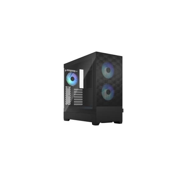 PC-deksler, Pop Air RGB Black TG Clear Tint, Fractal Design Sort