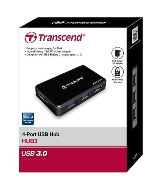 I/o-hub USB3 4port/ts-hub3k, Transcend