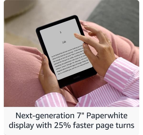 Amazon Kindle Paperwhite 2024 12th Gen 16GB, roosa/metallinen vadelma