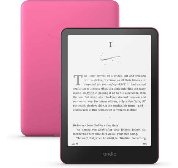 Amazon Kindle Paperwhite 2024 12th Gen 16GB, roosa/metallinen vadelma Vaaleanpunainen