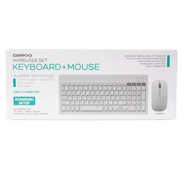 Omega trådløst tastatur + mus OKM2658W US
