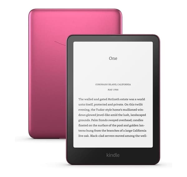 Amazon Kindle Paperwhite 2024 12th Gen Signature Edition 32 Gt, metallinen vadelma musta, Ruusu
