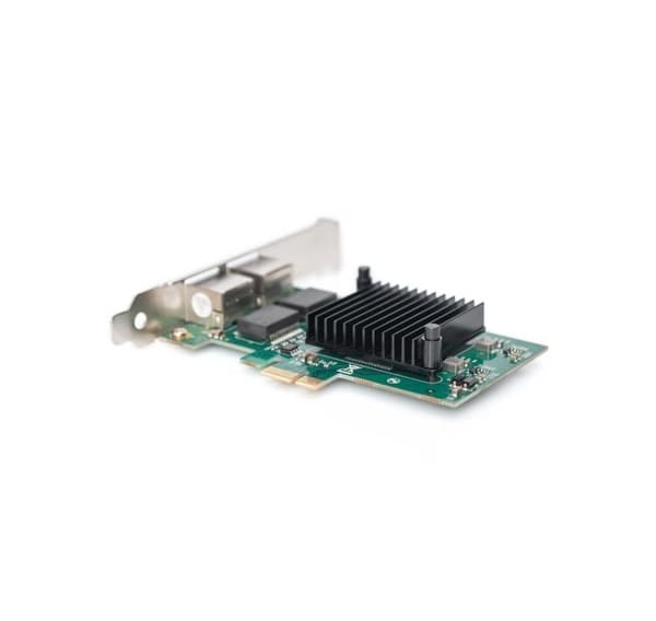 Digitus, Gigabit Ethernet PCI Express-kort, 2-ports 32-bit, lavprofilbrakett, Intel brikkesett, DN-10132