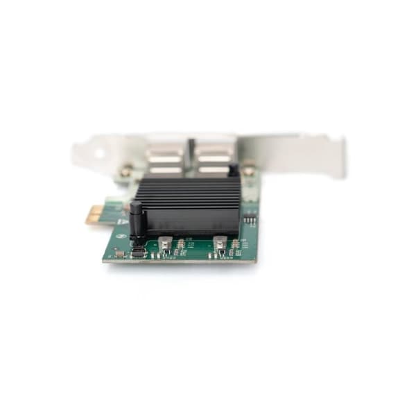 Digitus, Gigabit Ethernet PCI Express-kort, 2-ports 32-bit, lavprofilbrakett, Intel brikkesett, DN-10132