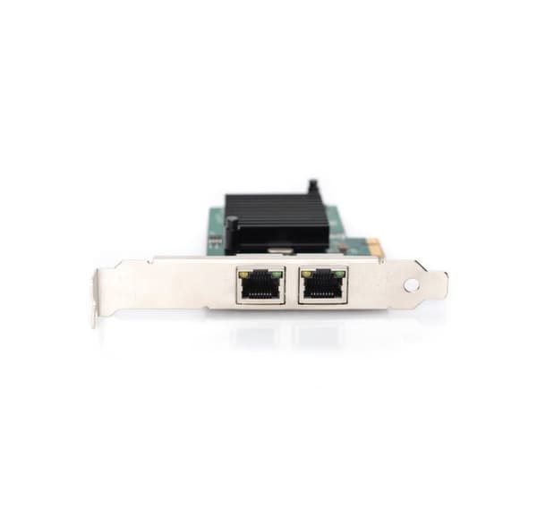 Digitus, Gigabit Ethernet PCI Express-kort, 2-ports 32-bit, lavprofilbrakett, Intel brikkesett, DN-10132