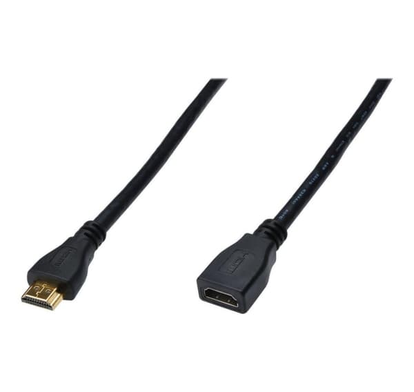 Digitus, Typ A M/F, HDMI High Speed ​​förlängningskabel, AK-330201-050-S