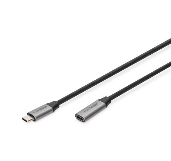 Digitus, USB-C till USB-C, USB-C/M till USB-C/F förlängningskabel, DB-300230-010-S