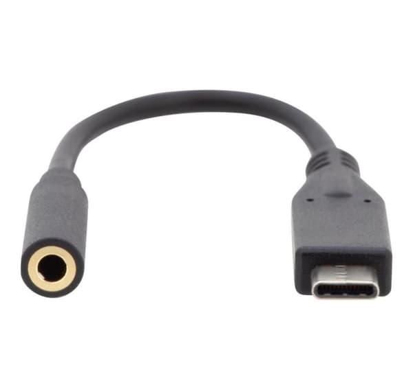 Digitus, Type-C til 3,5 mm, USB Type-C lydadapterkabel, Type-C - 3,5 mm M/F, 0,2 m, Audio input/output, Version 3.1, AK-300321-002-S
