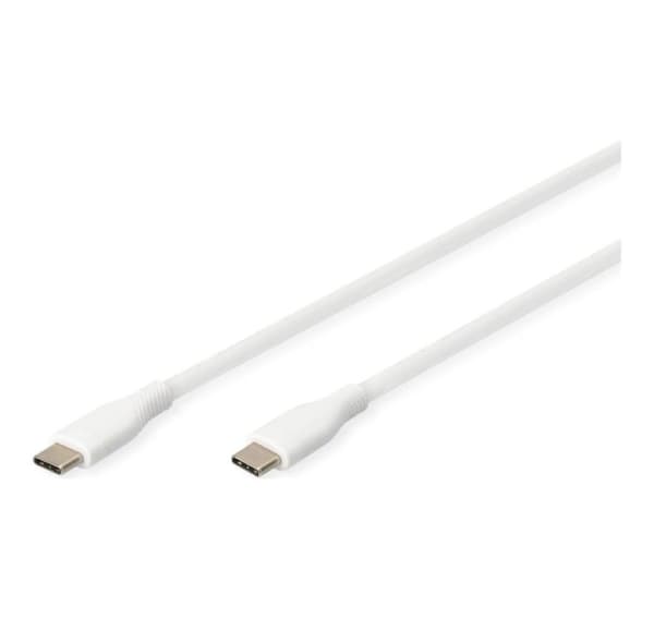 Digitus, USB-C till USB-C, silikonanslutningskabel, AK-300341-020-W