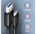 Miniatyrbild 3 av 5: AXAGON, USB Typ C - USB Typ A, Data och laddning USB 3.2 Gen1-kabel, 1,5 m, BUCM3-AM15AB