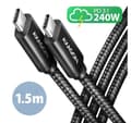Miniatyrbild 1 av 6: AXAGON, USB-C till USB-C, Data och laddning USB 480Mbps kabel, 1,5 m, BUCM2-CM15AB