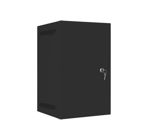 Lanberg Rackskab 10" vægmontering 9U/280x310 til selvmontering med metaldør (fladpakke), sort