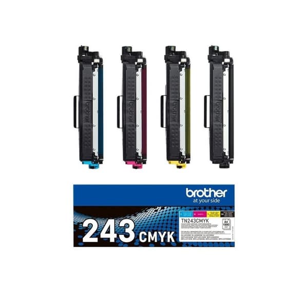 Brother, Brother TN243CMYK Value Pack - 4-pack - svart, gul, cyan, magenta - original - tonerkassett, TN243CMYK
