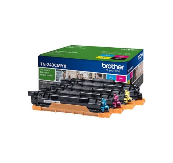 Brother, Brother TN243CMYK Value Pack - 4-pack - svart, gul, cyan, magenta - original - tonerkassett, TN243CMYK