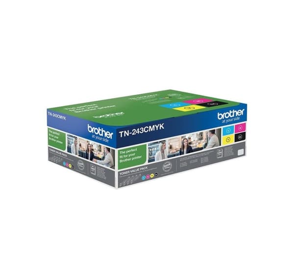 Brother, Brother TN243CMYK Value Pack - 4-pack - svart, gul, cyan, magenta - original - tonerkassett, TN243CMYK