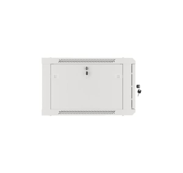 Lanberg Rackskap 19" veggfeste 12U/600x450 for selvmontering med metalldør (flatpakke), grå