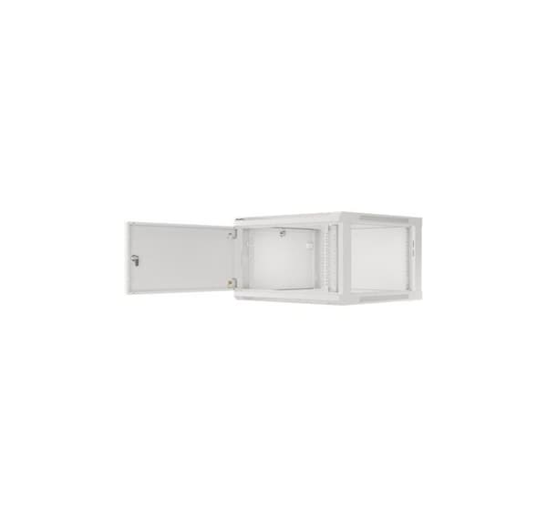 Lanberg Rackskap 19" veggfeste 12U/600x450 for selvmontering med metalldør (flatpakke), grå