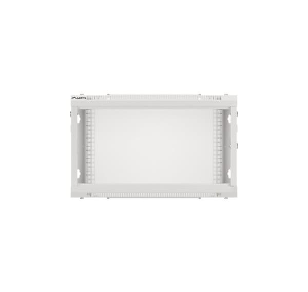Lanberg Rackskab 19" vægmontering 6U/600x450 til selvmontering med metaldør (fladpakke), grå