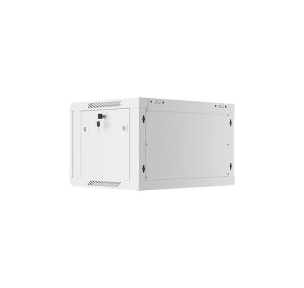 Lanberg Rackskab 19" vægmontering 6U/600x450 til selvmontering med metaldør (fladpakke), grå