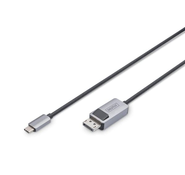 Digitus, USB-C till DisplayPort, dubbelriktad adapterkabel, DB-300334-010-S
