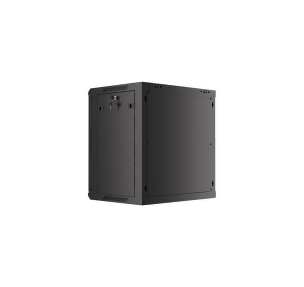 Lanberg Rackskab 19" vægmontering 12U/600x450 til selvmontering med metaldør (fladpakke), sort
