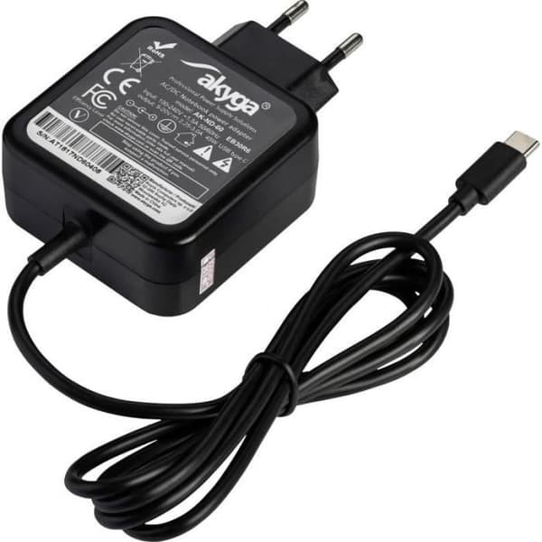 AKYGA Netzteil für tragbare Computer 5 V-20 V Max 3 A USB Typ C 1,2 m - AK-ND-60