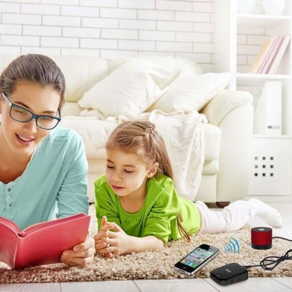 Bluetooth-sändare/mottagare - CGV - MyBT RT - SPDIF och RCA digitala ljudingångar och utgångar - 15 timmars batteritid - NFC