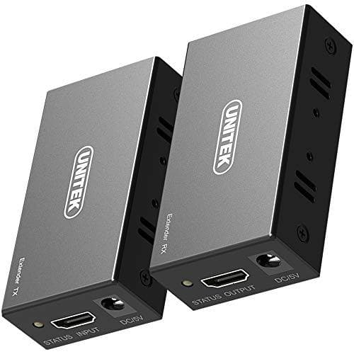 UNITEK EXTENDER HDMI OVER ETHERNET, 60M, V100A Sort
