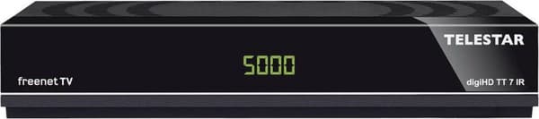 Telestar digiHD TT 7 IR+12 M.freenet TV HD kabelmodtager, Optagefunktion, Ethernet forbindelse, Kortlæser Antal tunere