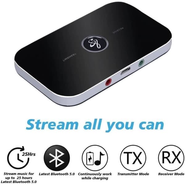Bluetooth Adapter Receiver, Bluetooth Transmitter Receiver 5.0 Transmitter Bluetooth Audio Receiver 2 i 1 med 3.5 Audio Output