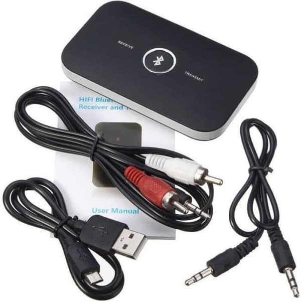 HIFI trådlös Bluetooth 2 in1 ljudsändare mottagare adapter 35MM RCA musik från