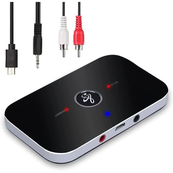 Bluetooth Adapter Receiver Sändare Receiver 5.0 Audio Bluetooth Receiver Sändare 2 i 1 med 3,5 mm ljudutgång