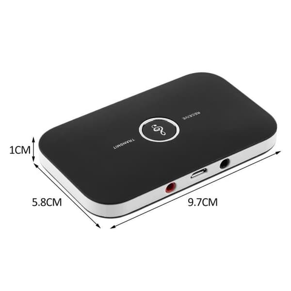 Bluetooth Transmitter Receiver 2 In 1 Wireless Audio Transmitter Adapter Svart
