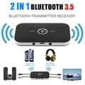 Miniatyrbild 1 av 4: Bluetooth Transmitter Receiver 2 In 1 Wireless Audio Transmitter Adapter Svart