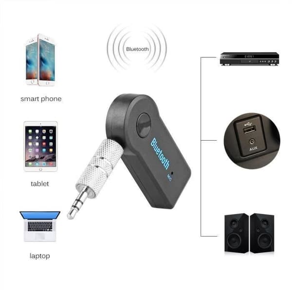 Trådlös bil Bluetooth Aux Receiver Adapter Bluetooth Handsfree Car Kit 3,5 mm jack Aux Bluetooth Receiver YY51
