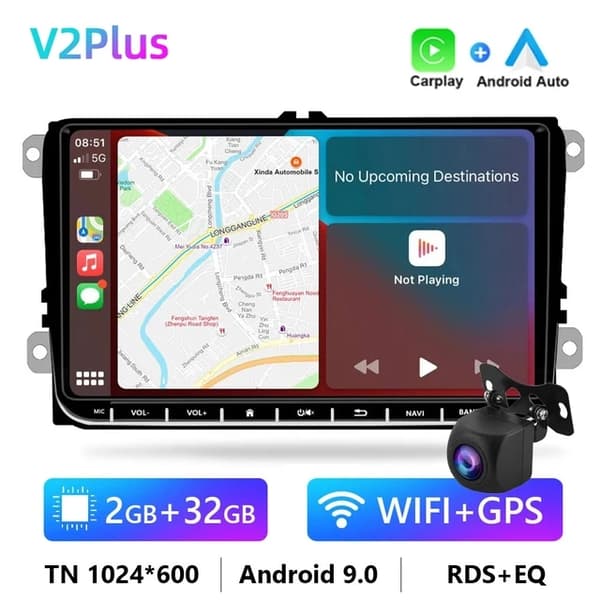 Bilstereo, Android Auto, GPS-navigation, 4G 64G