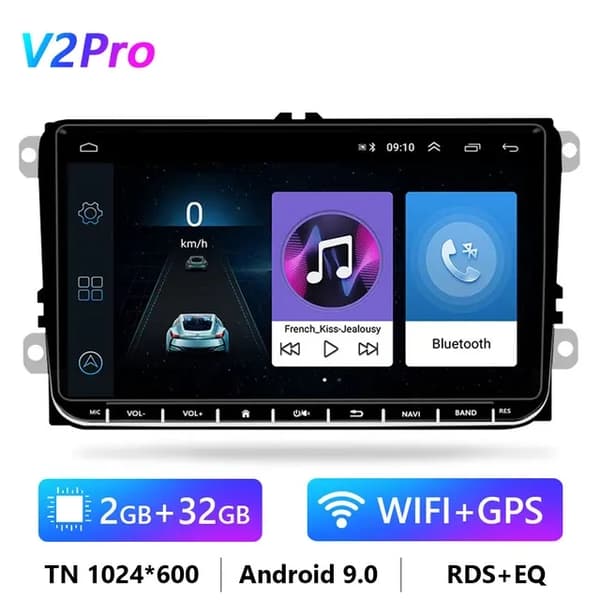 Bilstereo, Android Auto, GPS-navigation, 4G 64G