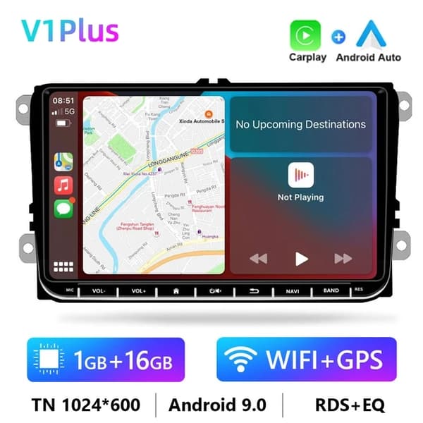 Bilstereo, Android Auto, GPS-navigation, 4G 64G