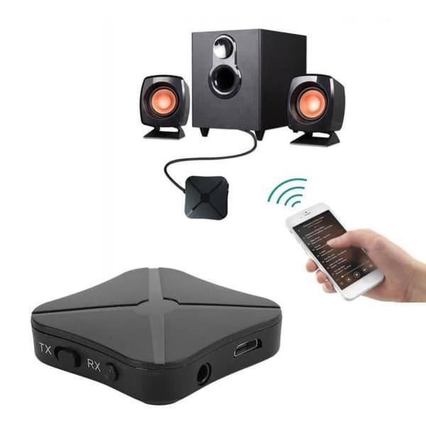 HURRISE Trådlös Bluetooth-ljudsändaremottagare 2 i 1 Trådlös Bluetooth 5.0 HIFI-musikljudmottagaresändare