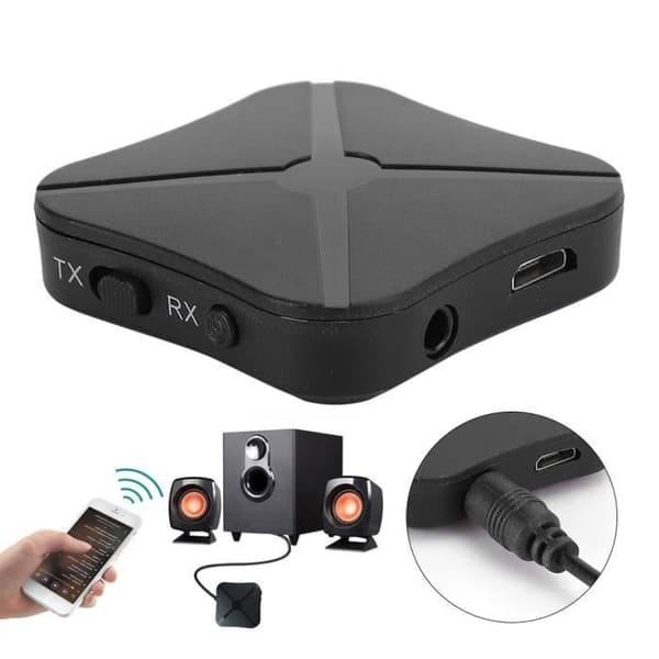 ESTINK trådlös Bluetooth-ljudsändaremottagare 2 i 1 trådlös Bluetooth 5.0 HIFI-musikljudmottagaresändare