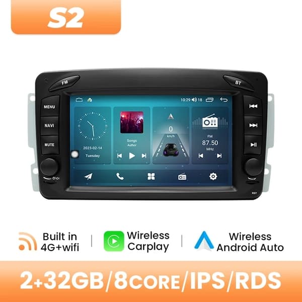 Auton monimedia soitin, Android 12, Langaton Carplay, 6GB 128GB OBD-kamera