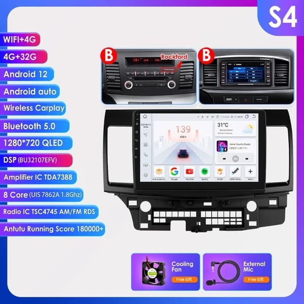 Bil Multimedia, 101 tommer skærm, GPS-navigation, A-4 kerner 1G 16G -P1