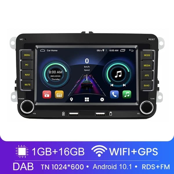 Bil Stereo Radio, Android 101, Carplay Integration, 2-32GB-bilafspiller