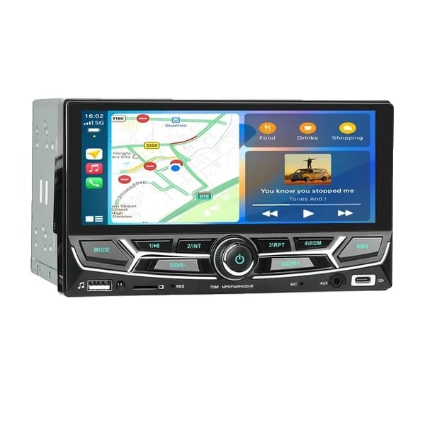 Carplay Android Auto Stereo, Universell Kompatibilitet, Pekskärmsdisplay, Trådbunden carplay